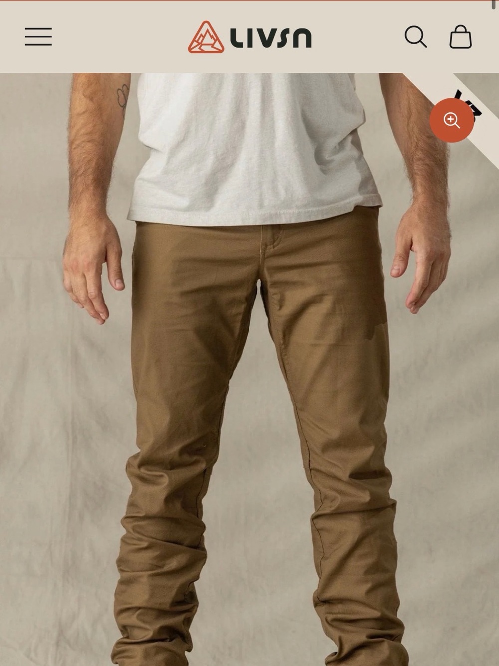LIVSN flex canvas pants